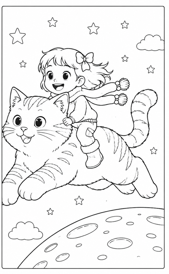 Lámina para colorear: Un salto imposible
