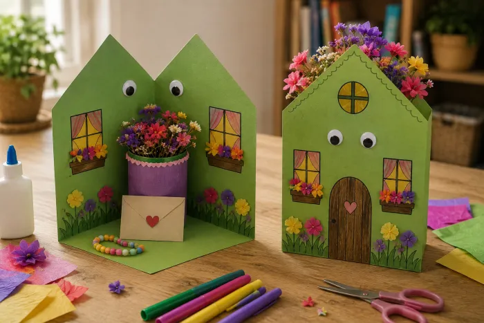 Manualidad: La Casa de las Flores de Luna: Macetero desplegable