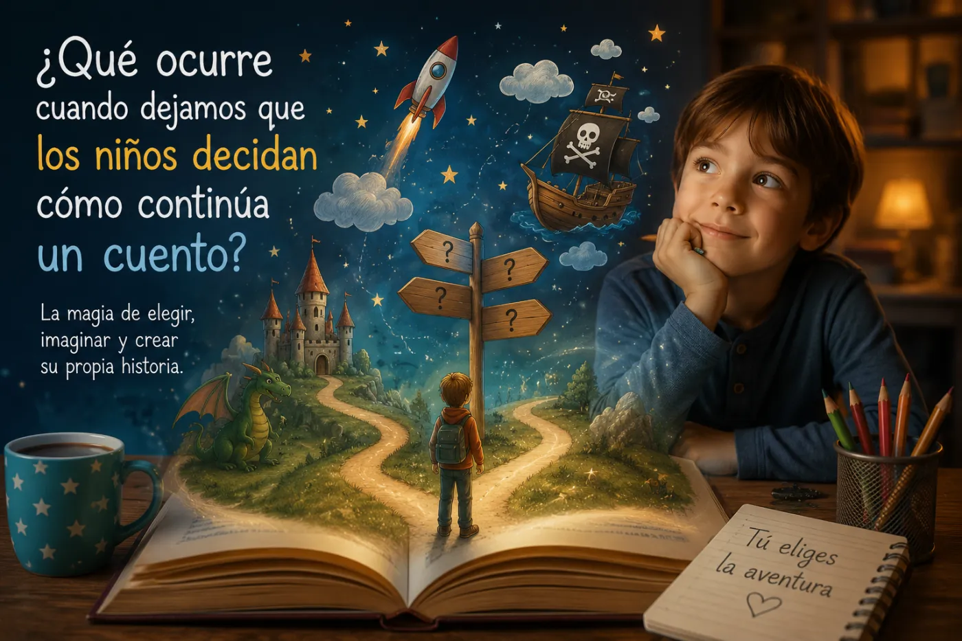 Ilustración de la noticia «¿Qué ocurre cuando dejamos que los niños decidan cómo continúa un cuento?»